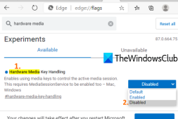 在Microsoft Edge中启用或禁用硬件媒体密钥处理