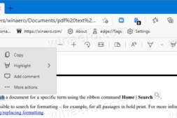 在Microsoft Edge中启用或禁用PDF文件的迷你菜单