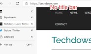 Microsoft Edge隐藏垂直选项卡的标题栏