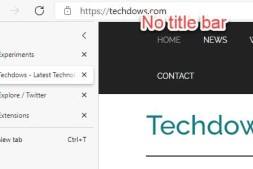 Microsoft Edge隐藏垂直选项卡的标题栏