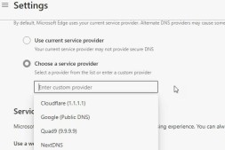 Microsoft在Edge中通过HTTPS恢复DNS配置