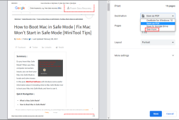 如何在Chrome,Edge,Firefox和Safari中打印网页?