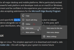 Microsoft将Edge的文本选择迷你菜单扩展到Edge Canary中的常规页面