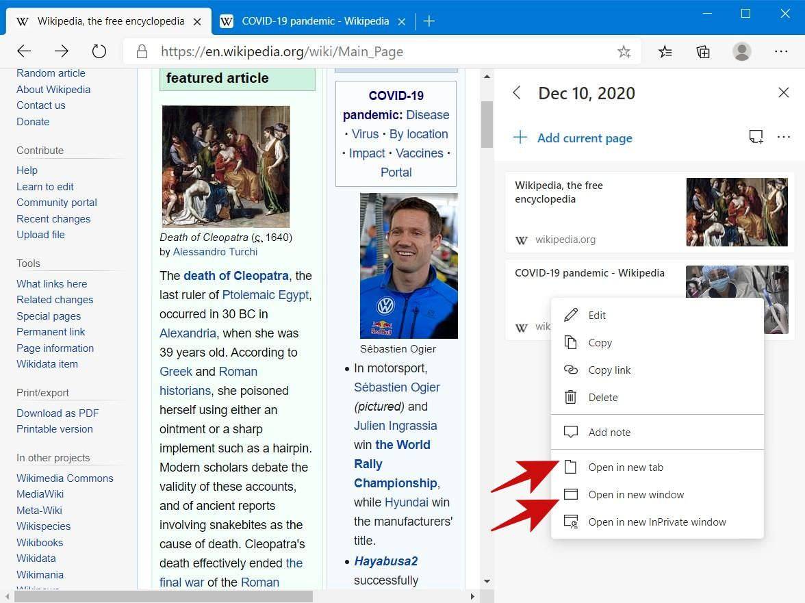 open-individual-web-pages-microsoft-edge