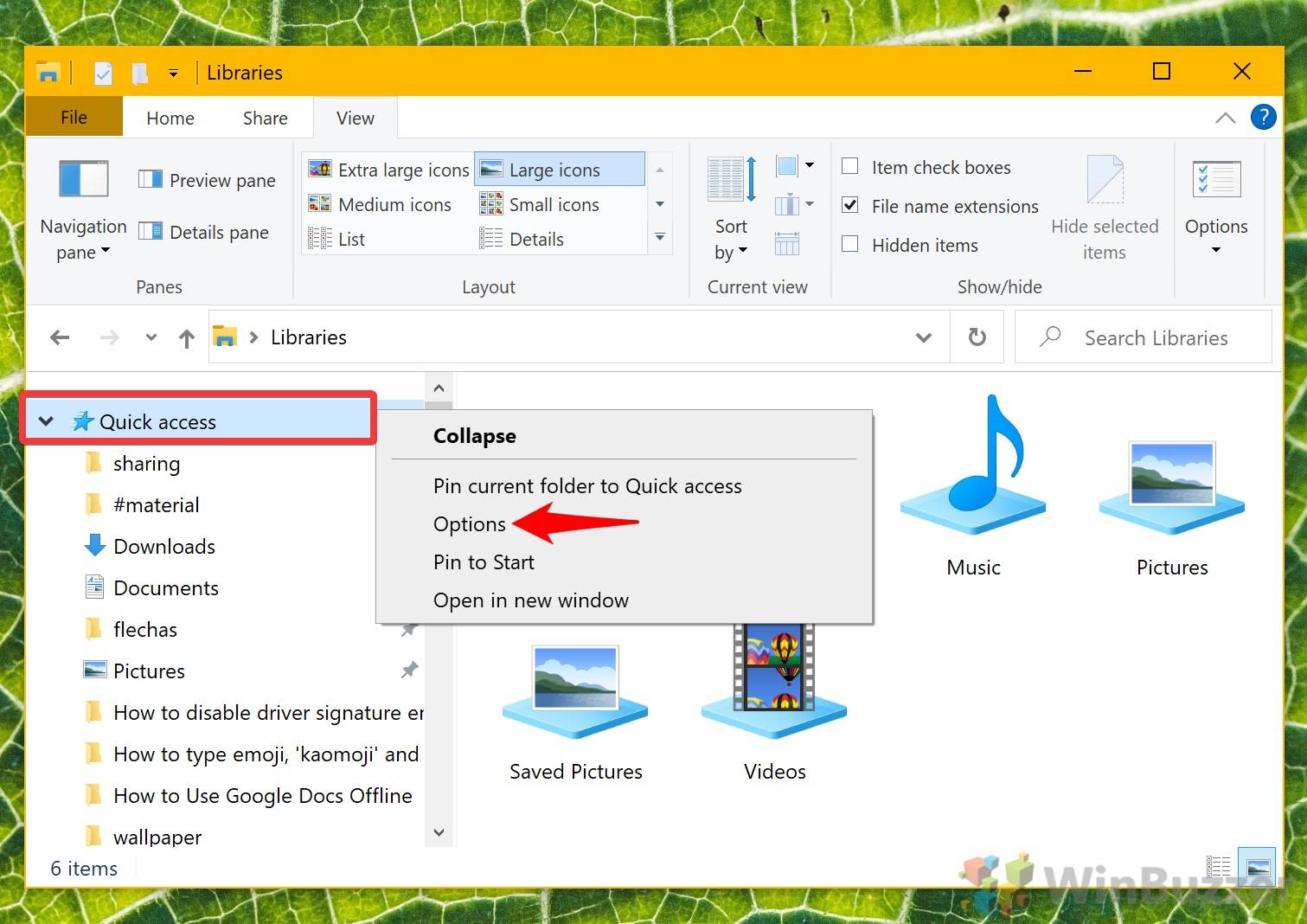 05.1-Windows-10-File-Explorer-Quick-Access-Options