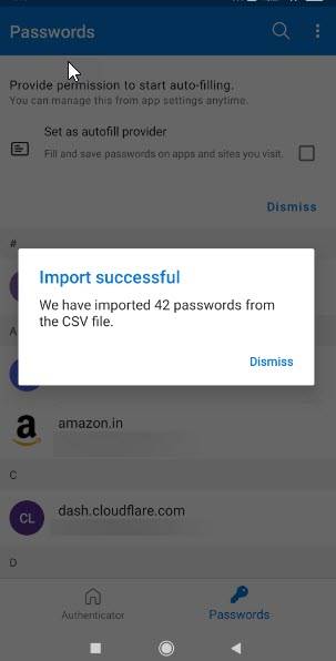 MS-Authenticator-succesfully-imported-passwords-from-CSV