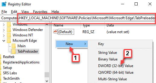 Registry-Editor-Navigate-to-Path-TabPreloader-right-side-empty-area-right-click-New-DWORD-32-bit-Value