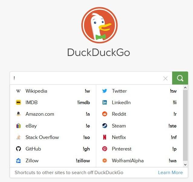 DuckDuckGo-Bangs