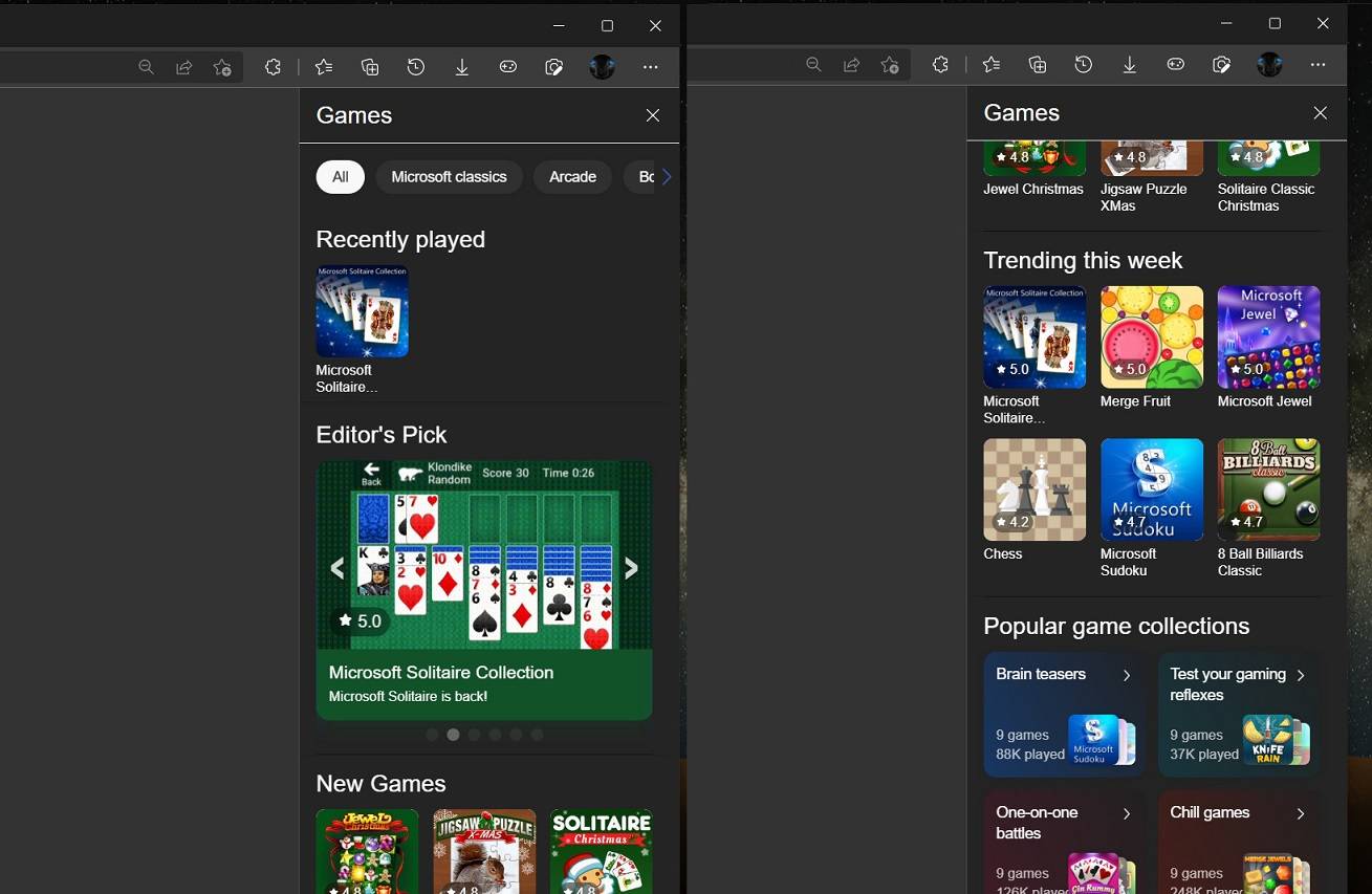 Microsoft-Edge-Games-panel-update